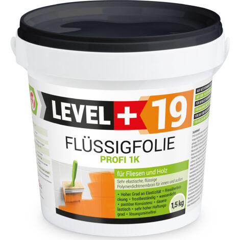 LEVEL+ Flüssigfolie Dichtfolie Abdichtung Holz L+19 - 1,5KG