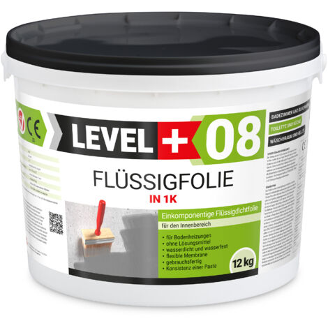 LEVEL+ Flüssigfolie Badabdichtung 1K Dichtfolie L+08 - 12KG