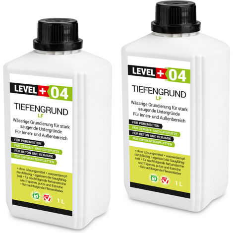 LEVEL+ Universal Grundierung Acryl Tiefgrund Haftgrund L+04 - 2L