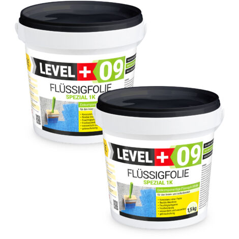 LEVEL+ Flüssigfolie Abdichtung Dichtfolie Flexibel L+09 - 3KG