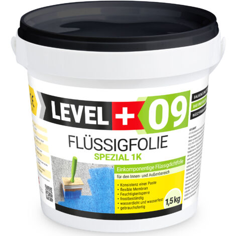 LEVEL+ Flüssigfolie Abdichtung Dichtfolie Flexibel L+09 - 1,5KG