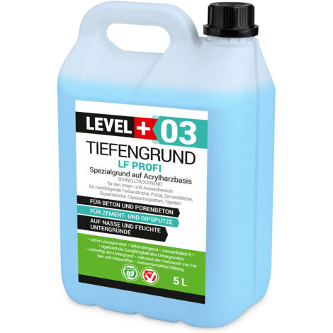 LEVEL+ Tiefengrund LF Gipsputz Grundierung Innen Außen L+03 - 5L
