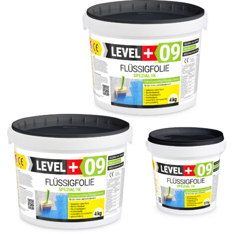 LEVEL+ Flüssigfolie Abdichtung Dichtfolie Flexibel L+09 - 9,5KG