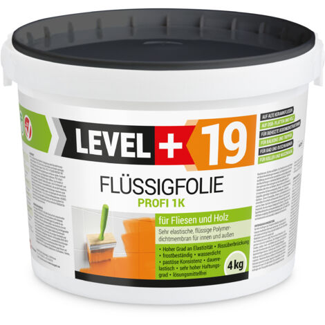 LEVEL+ Flüssigfolie Dichtfolie Abdichtung Holz L+19 - 4KG