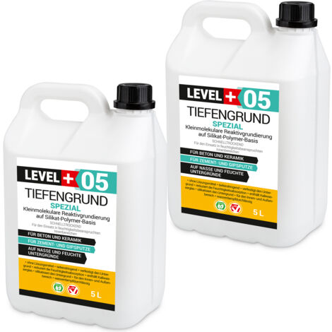 LEVEL+ Tiefengrund Spezial mit Kaliwasserglas Silikat L+05 - 10L