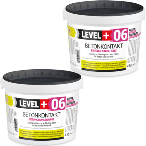 LEVEL+ Betonkontakt Tiefgrund Betonfarbe Haftgrund L+06 - 8KG