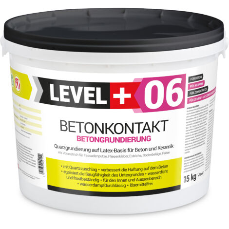 LEVEL+ Betonkontakt Tiefgrund Betonfarbe Haftgrund L+06 - 15KG