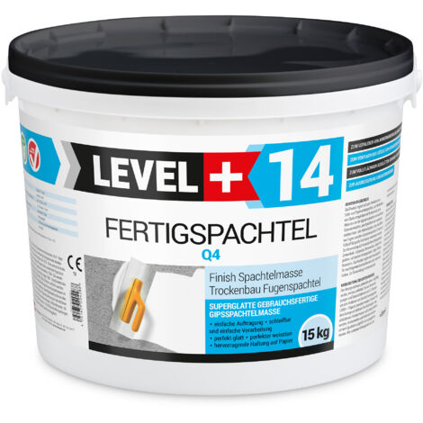 LEVEL+ Fertigspachtel Spachtelmasse Glättmasse L+14 - 15KG