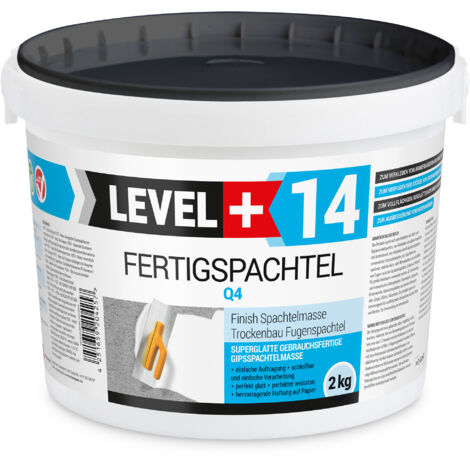 LEVEL+ Fertigspachtel Spachtelmasse Glättmasse L+14 - 2KG