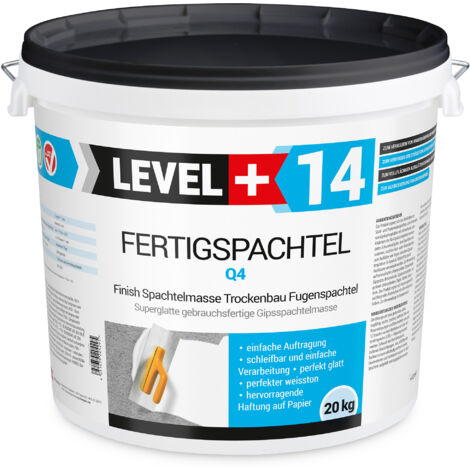 LEVEL+ Fertigspachtel Spachtelmasse Glättmasse L+14 - 20KG