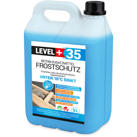 LEVEL+ Plastifizierer Beton-Zusatzmittel Frostschutz Betonzusatz L+35 - 5L