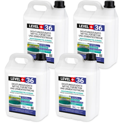 LEVEL+ Dichtsungsmittel Flüssig für Beton und Zementestriche L+36 - 20L