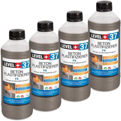 LEVEL+ Betonverflüssiger Estrichzusatz Beton-Zusatzmittel Plastifizierer L+37 - 4L