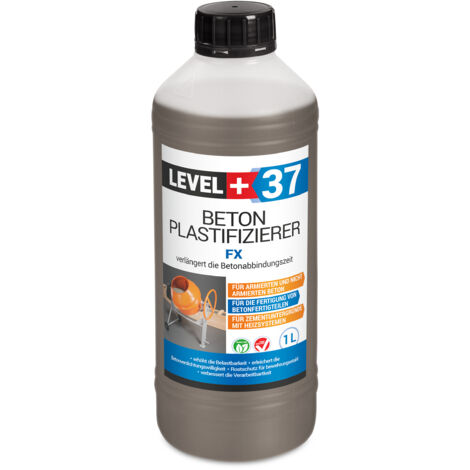 LEVEL+ Betonverflüssiger Estrichzusatz Beton-Zusatzmittel Plastifizierer L+37 - 1L