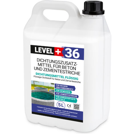 LEVEL+ Dichtsungsmittel Flüssig für Beton und Zementestriche L+36 - 5L