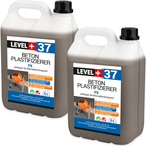 LEVEL+ Betonverflüssiger Estrichzusatz Beton-Zusatzmittel Plastifizierer L+37 - 10L