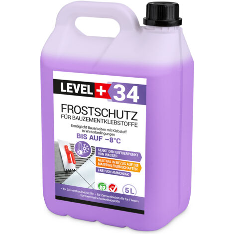LEVEL+ Frostschutz für Bauzementklebstoffe Zementkleber Fliesenkleber L+34 - 5L (1/5)