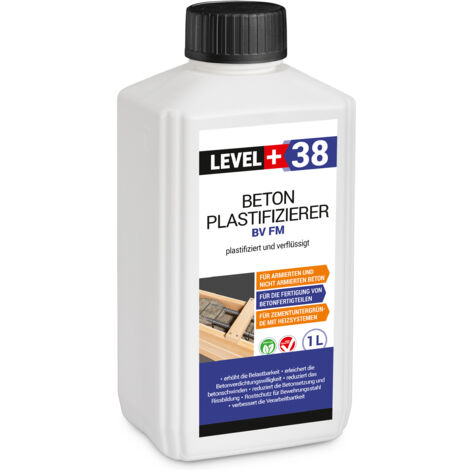 LEVEL+ Beton-Zusatzmittel Fliessmittel Plastifizierer Betonverflüssiger L+38 - 1L