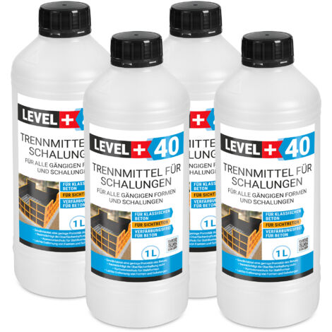 LEVEL+ Trennmittel für Formen und Schalungen Gips- Betontrennmittel L+40 - 4L
