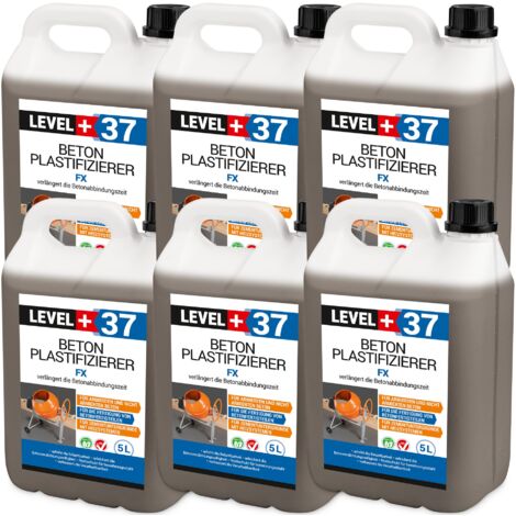LEVEL+ Betonverflüssiger Estrichzusatz Beton-Zusatzmittel Plastifizierer L+37 - 30L