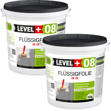 LEVEL+ Flüssigfolie Badabdichtung 1K Dichtfolie L+08 - 50KG
