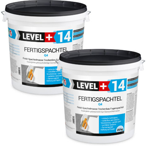 LEVEL+ Fertigspachtel Spachtelmasse Glättmasse L+14 - 50KG (1/5)