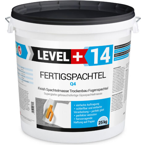 LEVEL+ Fertigspachtel Spachtelmasse Glättmasse L+14 - 25KG