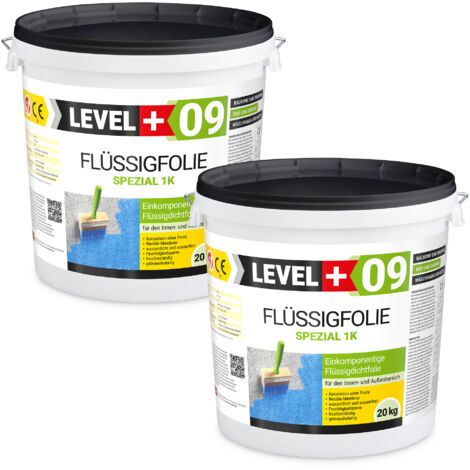 LEVEL+ Flüssigfolie Abdichtung Dichtfolie Flexibel L+09 - 40KG