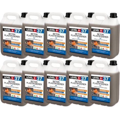 LEVEL+ Betonverflüssiger Estrichzusatz Beton-Zusatzmittel Plastifizierer L+37 - 50L