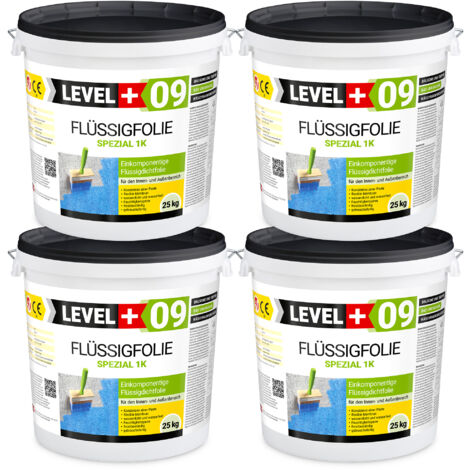 LEVEL+ Flüssigfolie Abdichtung Dichtfolie Flexibel L+09 - 100KG