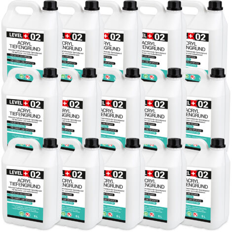 LEVEL+ Acryl Tiefengrund Grundierung Zement Gipsputz L+02 - 75L