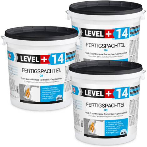 LEVEL+ Fertigspachtel Spachtelmasse Glättmasse L+14 - 75KG (1/5)