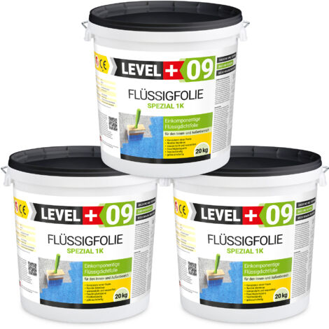 LEVEL+ Flüssigfolie Abdichtung Dichtfolie Flexibel L+09 - 60KG