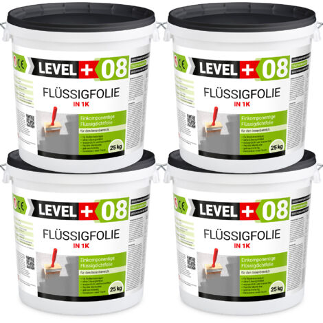 LEVEL+ Flüssigfolie Badabdichtung 1K Dichtfolie L+08 - 100KG