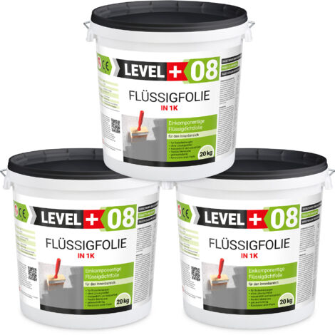 LEVEL+ Flüssigfolie Badabdichtung 1K Dichtfolie L+08 - 60KG