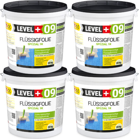 LEVEL+ Flüssigfolie Abdichtung Dichtfolie Flexibel L+09 - 80KG