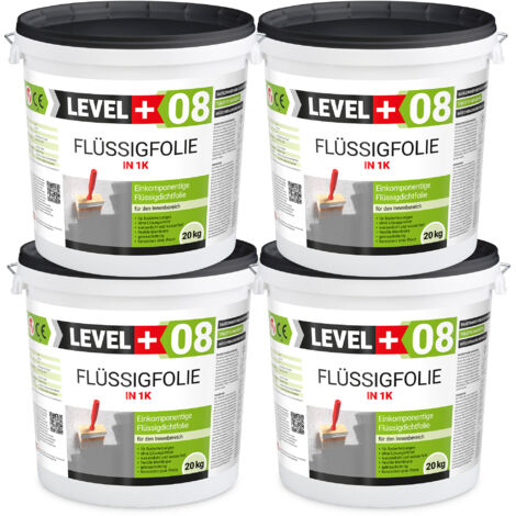 LEVEL+ Flüssigfolie Badabdichtung 1K Dichtfolie L+08 - 80KG
