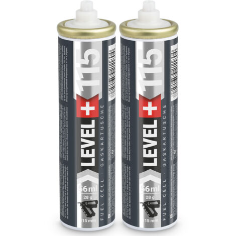 LEVEL+ Gaskartusche für Gasnagler 115mm 56ml Fuel Cell L+115 - 2 St.