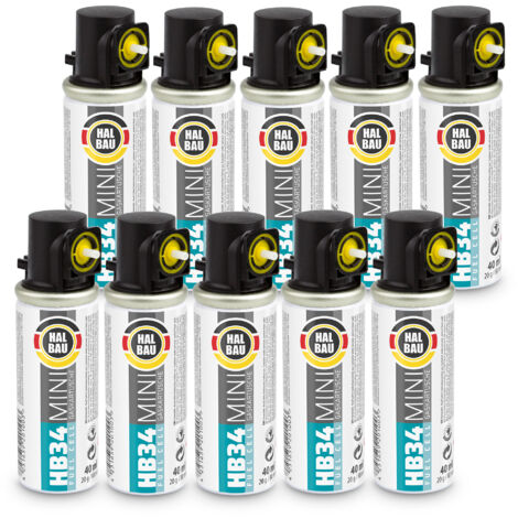 HALBAU Gaskartusche 80mm 40ml Fuel Cell Ersatzgas für Stiftnagler HB34 - 10 St.