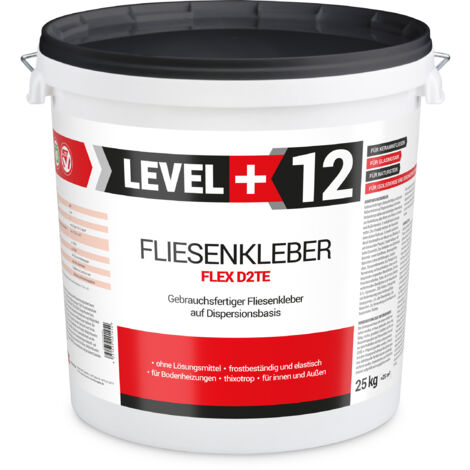 LEVEL+ Fliesenkleber Fertig Dispersionkleber Flexmörtel L+12 - 25KG
