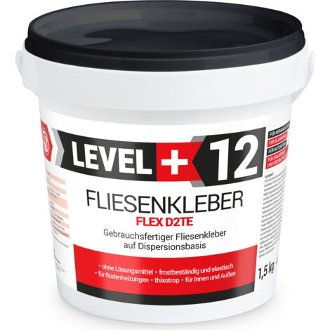 LEVEL+ Fliesenkleber Fertig Dispersionkleber Flexmörtel L+12 - 1,5KG