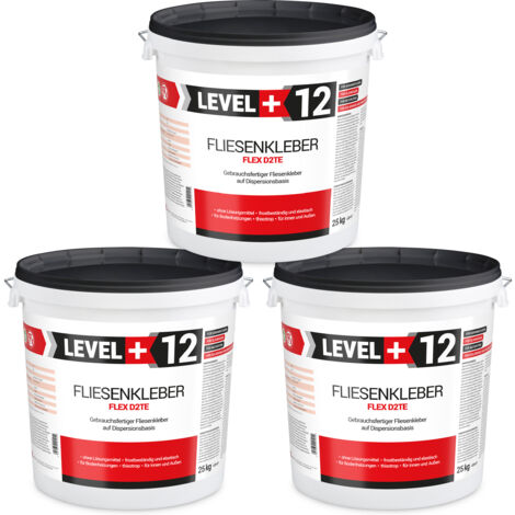 LEVEL+ Fliesenkleber Fertig Dispersionkleber Flexmörtel L+12 - 75KG