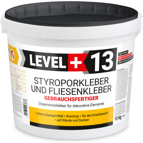 LEVEL+ Styroporkleber Dispersionkleber Dekor Deckenplatten L+13 - 10KG (1/5)
