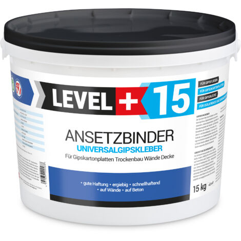 LEVEL+ Gipskleber Für Dekorplatten Ansetzbinder L+15 - 15KG