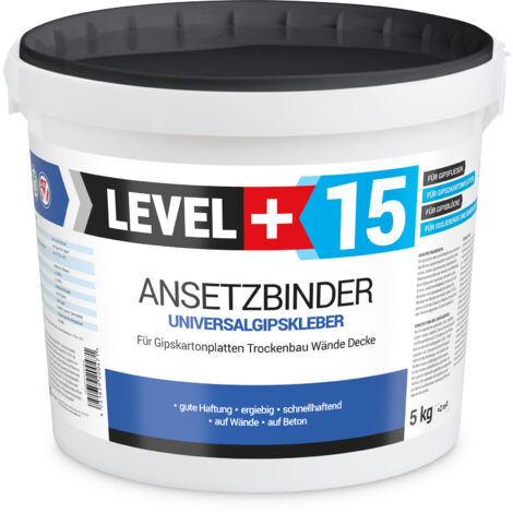 LEVEL+ Gipskleber Für Dekorplatten Ansetzbinder L+15 - 5KG