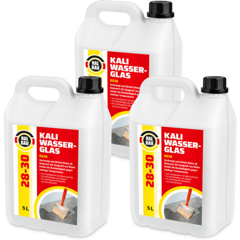 HALBAU Kaliwasserglas HB28-30 Betonimprägnierung Holzschutz Grundierung Konservierung - 15L