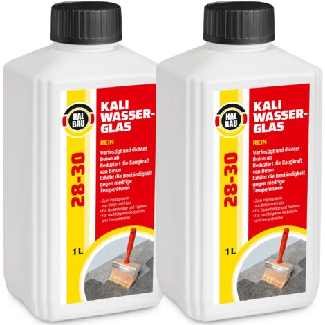 HALBAU Kaliwasserglas HB28-30 Betonimprägnierung Holzschutz Grundierung Konservierung - 2L