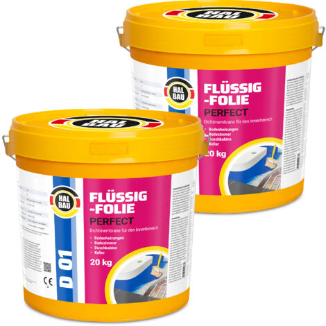 HALBAU Flüssigfolie Perfect Badabdichtung Dichtmembran Dichtfolie D01 - 40KG
