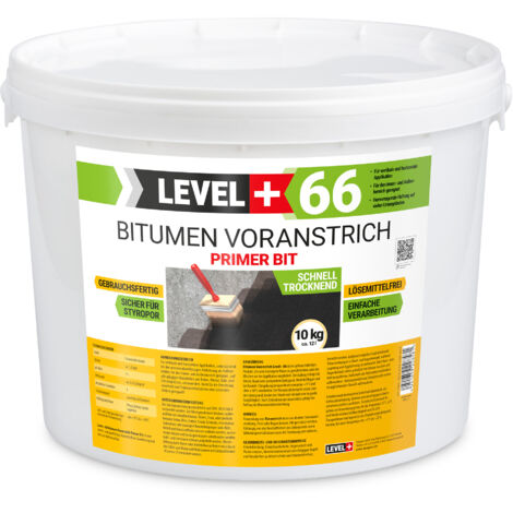 LEVEL+ Bitumen Voranstrich Haftgrund Grundierung Bitumengrund L+66 - 10Kg
