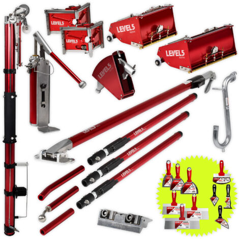 LEVEL5 Spachtelwerkzeuge schnell & effizient Trockenwandfugen verspachtelt SET 4-625P